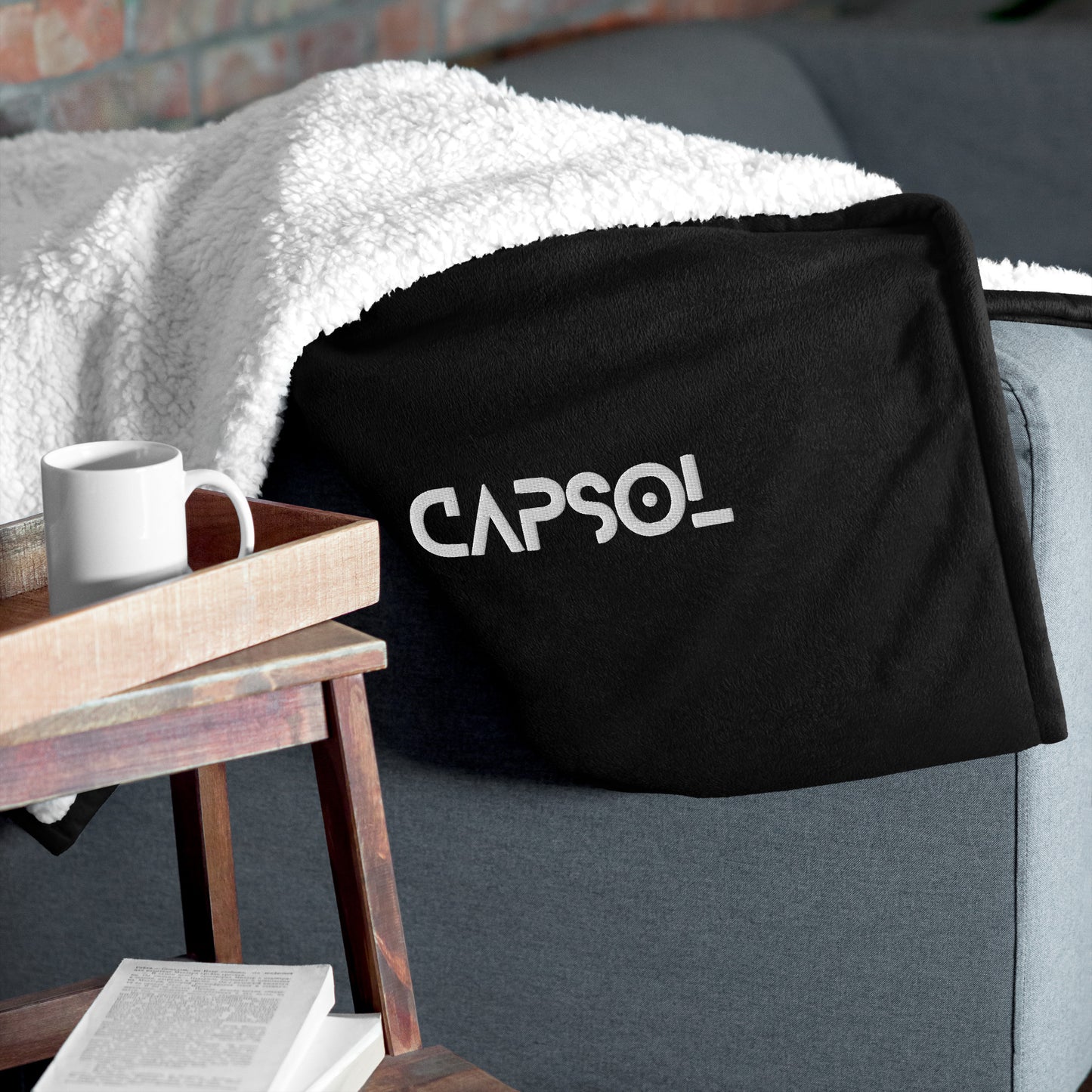 CapSol - white thread - Premium sherpa blanket - PORT AUTHORITY