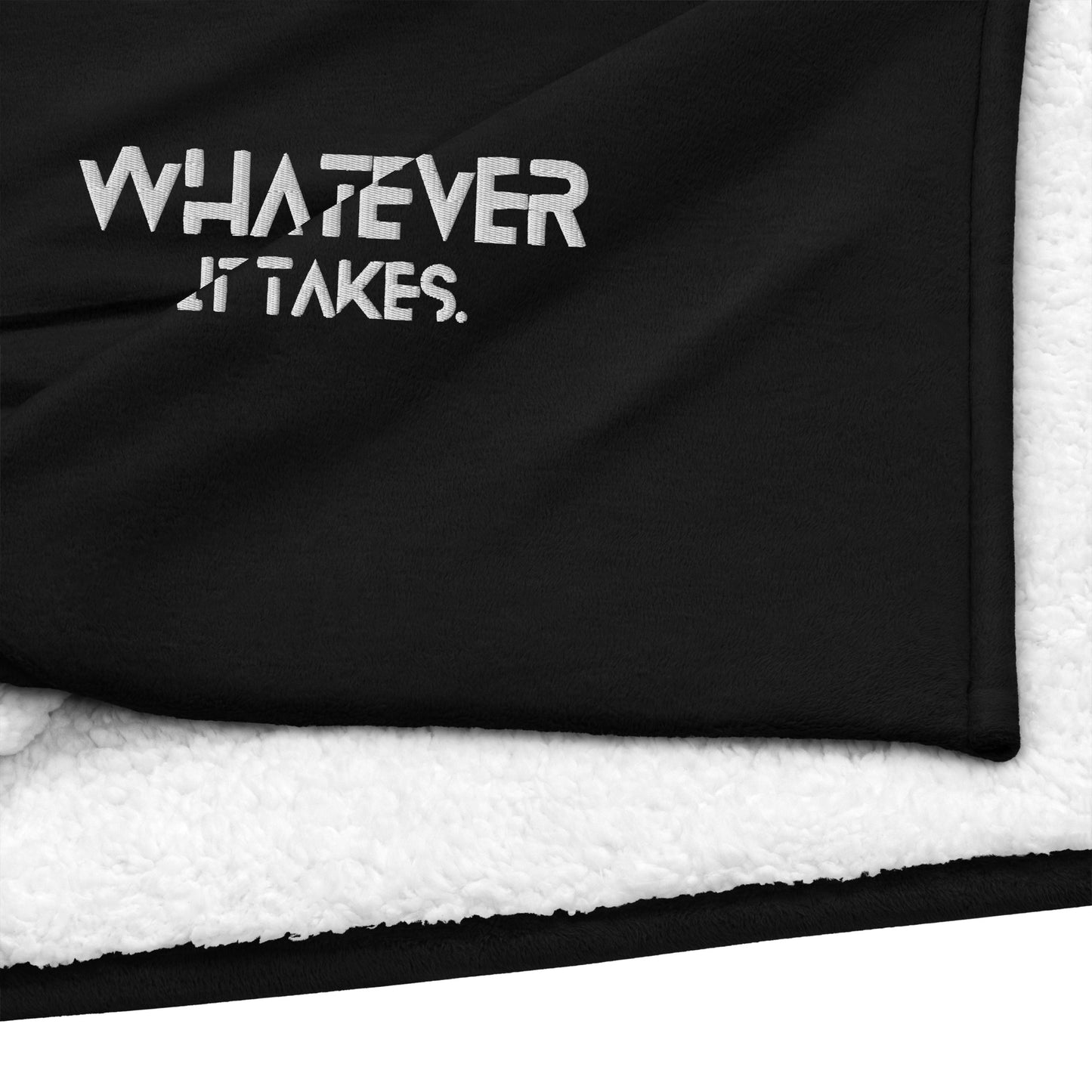 Whatever it takes - white thread - Premium sherpa blanket - PORT AUTHORITY