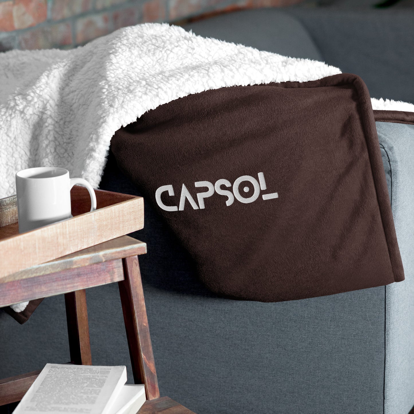 CapSol - white thread - Premium sherpa blanket - PORT AUTHORITY