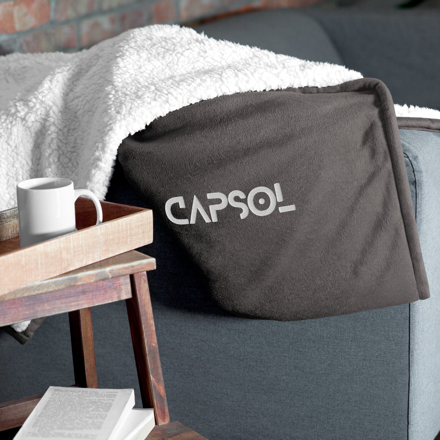 CapSol - white thread - Premium sherpa blanket - PORT AUTHORITY