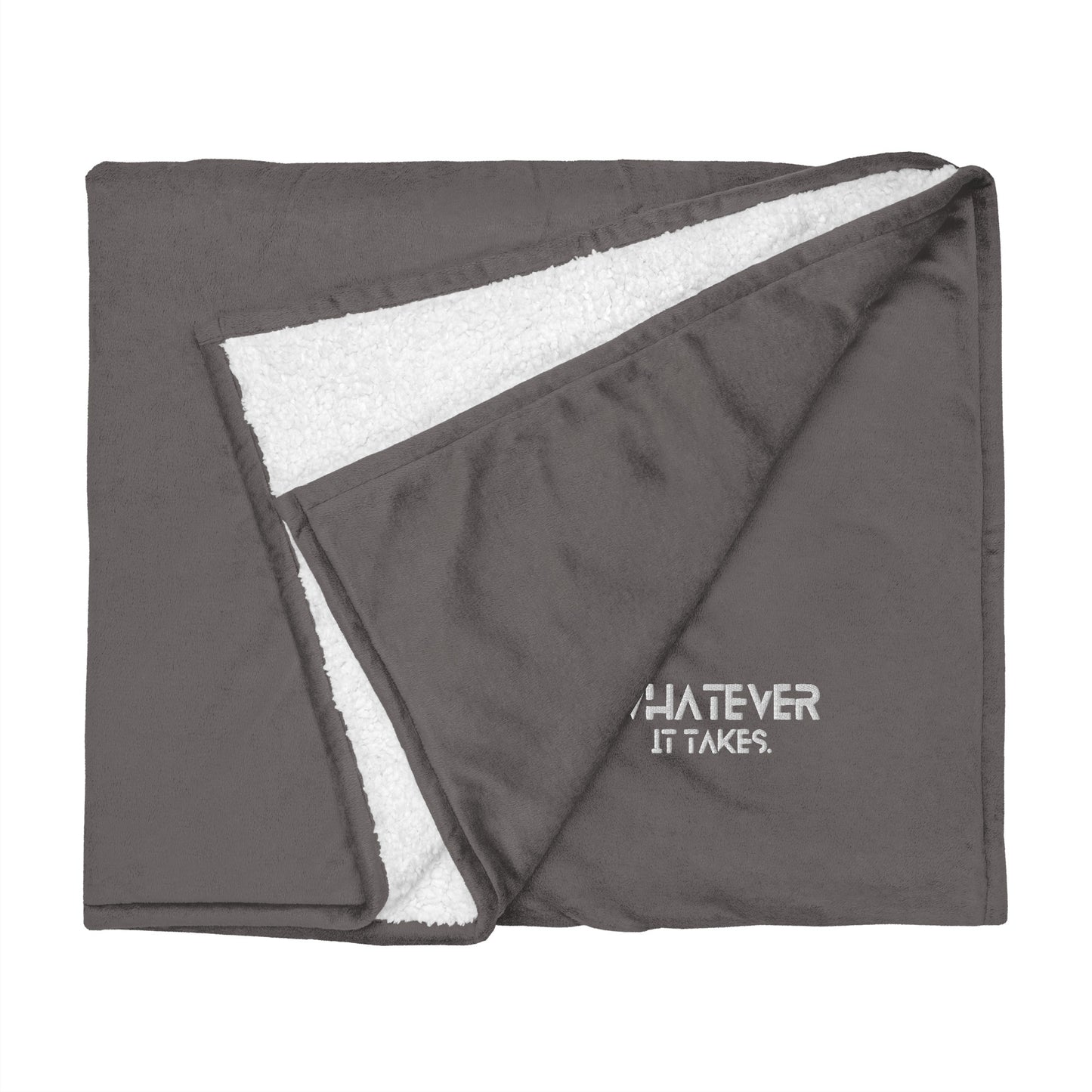 Whatever it takes - white thread - Premium sherpa blanket - PORT AUTHORITY