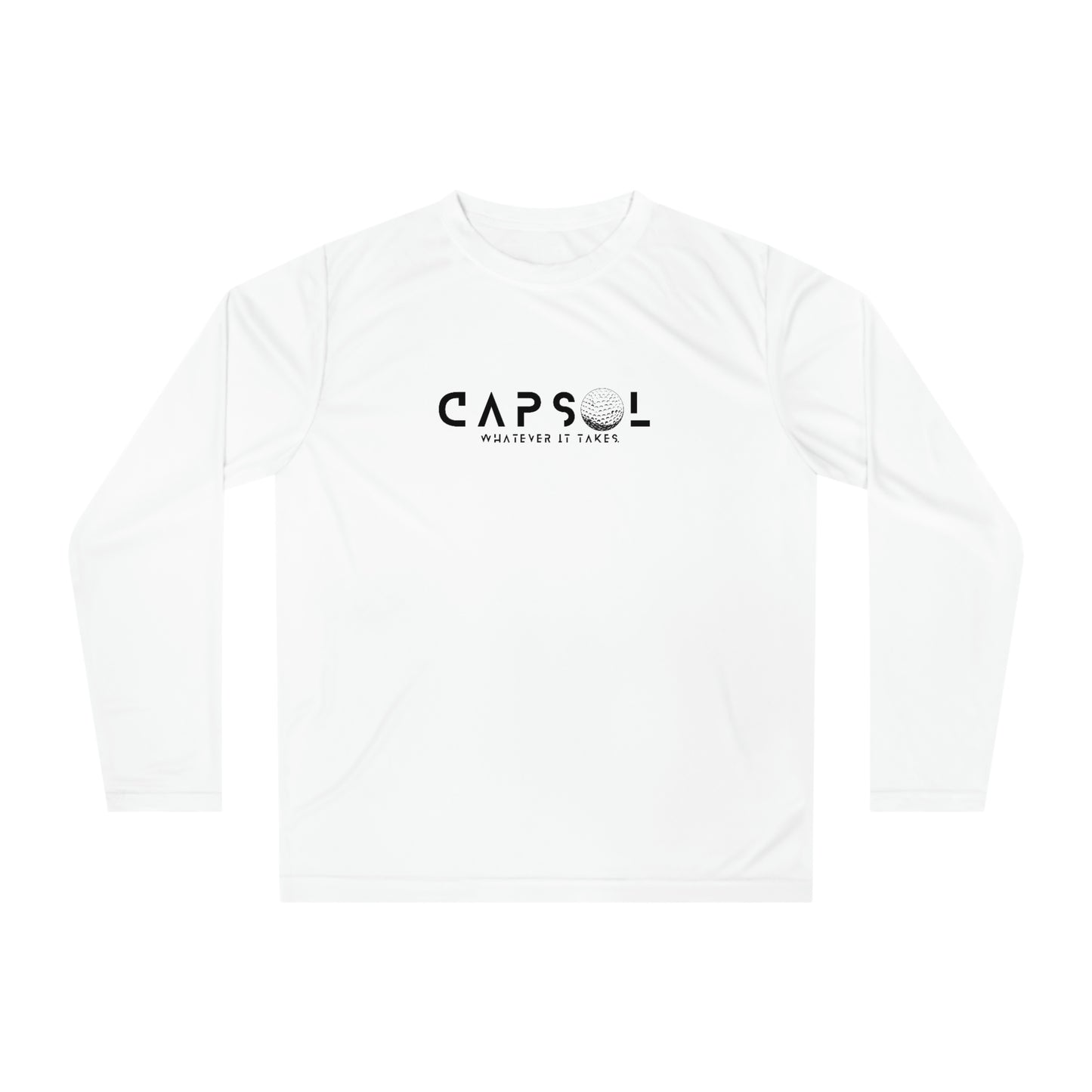 Golf - white text - Performance Long Sleeve Shirt - basic