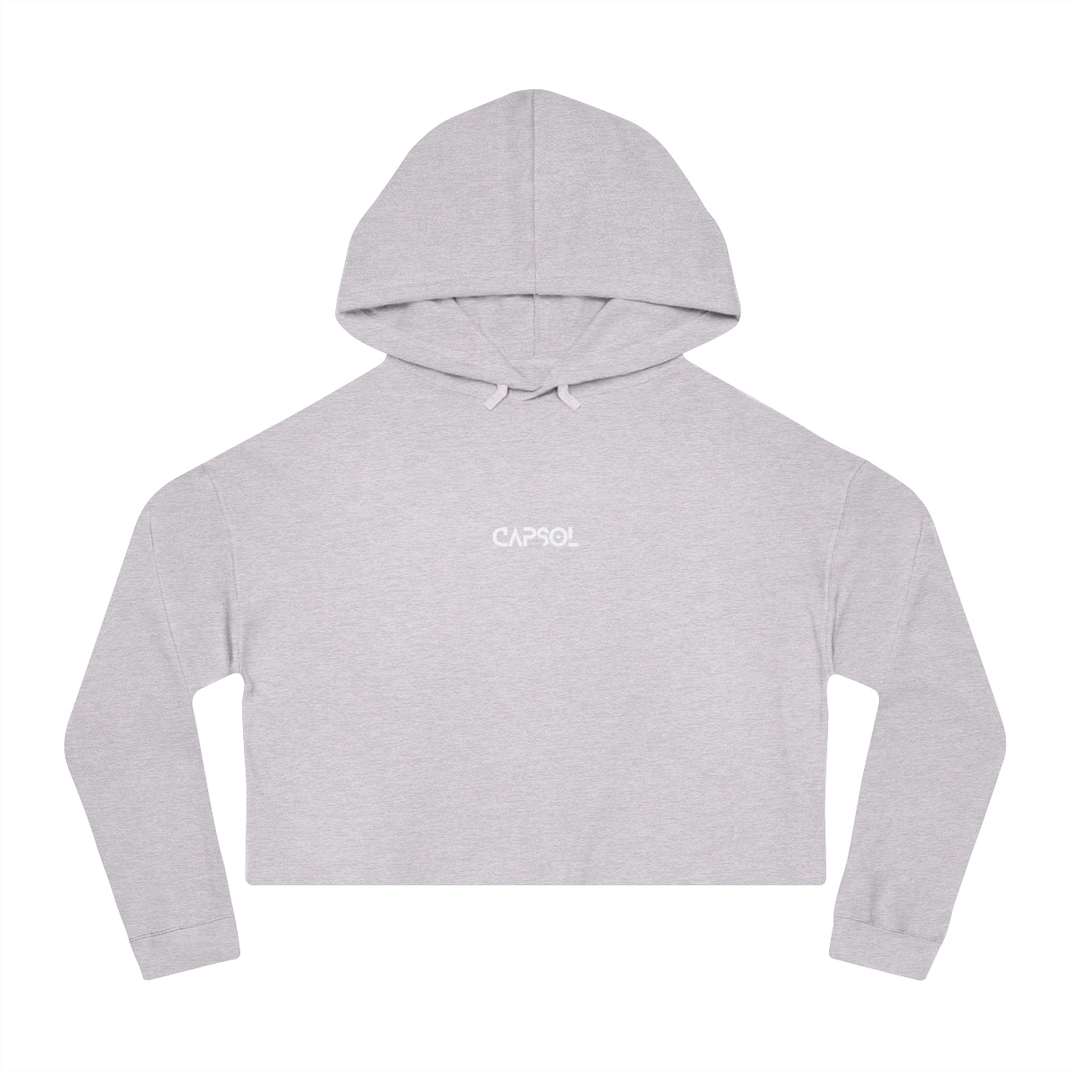 CapSol (front) - white/pink text - Women’s Cropped Hooded Sweatshirt INDEPENDENT