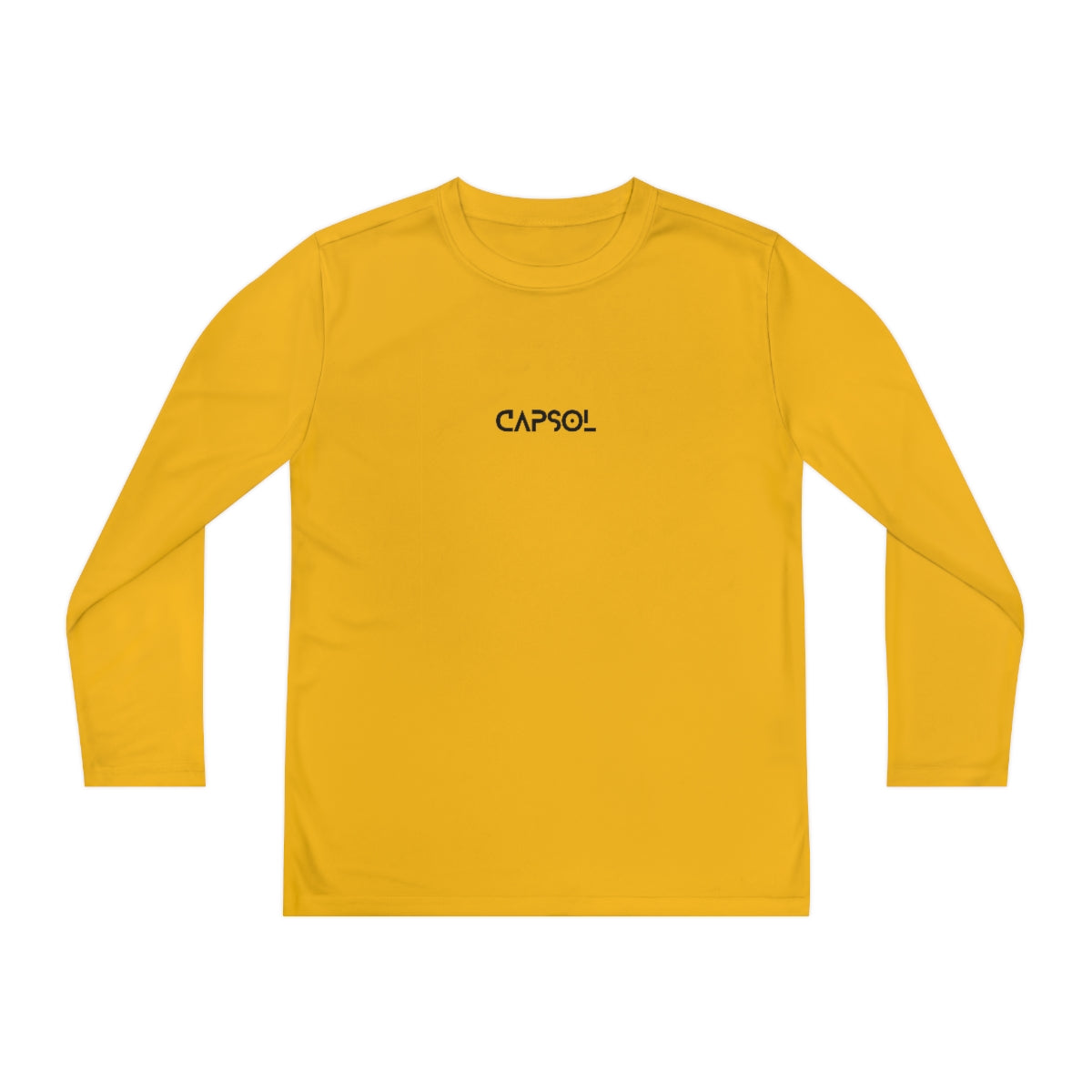 CapSol (front) - b/w text - Youth Long Sleeve Competitor Tee