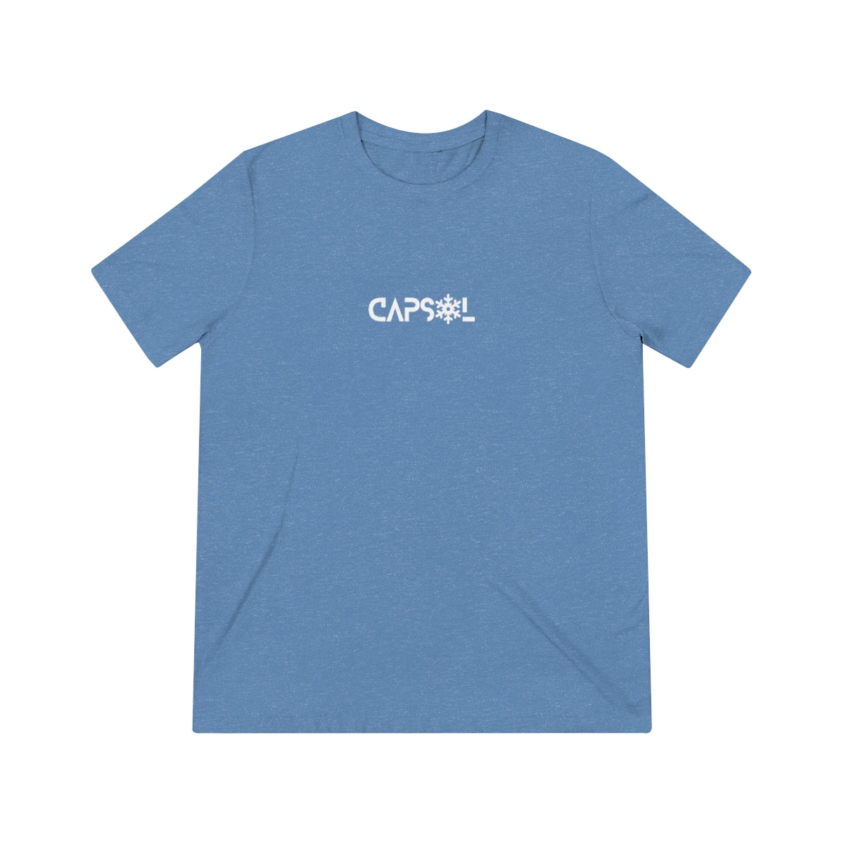 CapSol (front) - white text - SNOWFLAKE - Unisex Triblend Tee