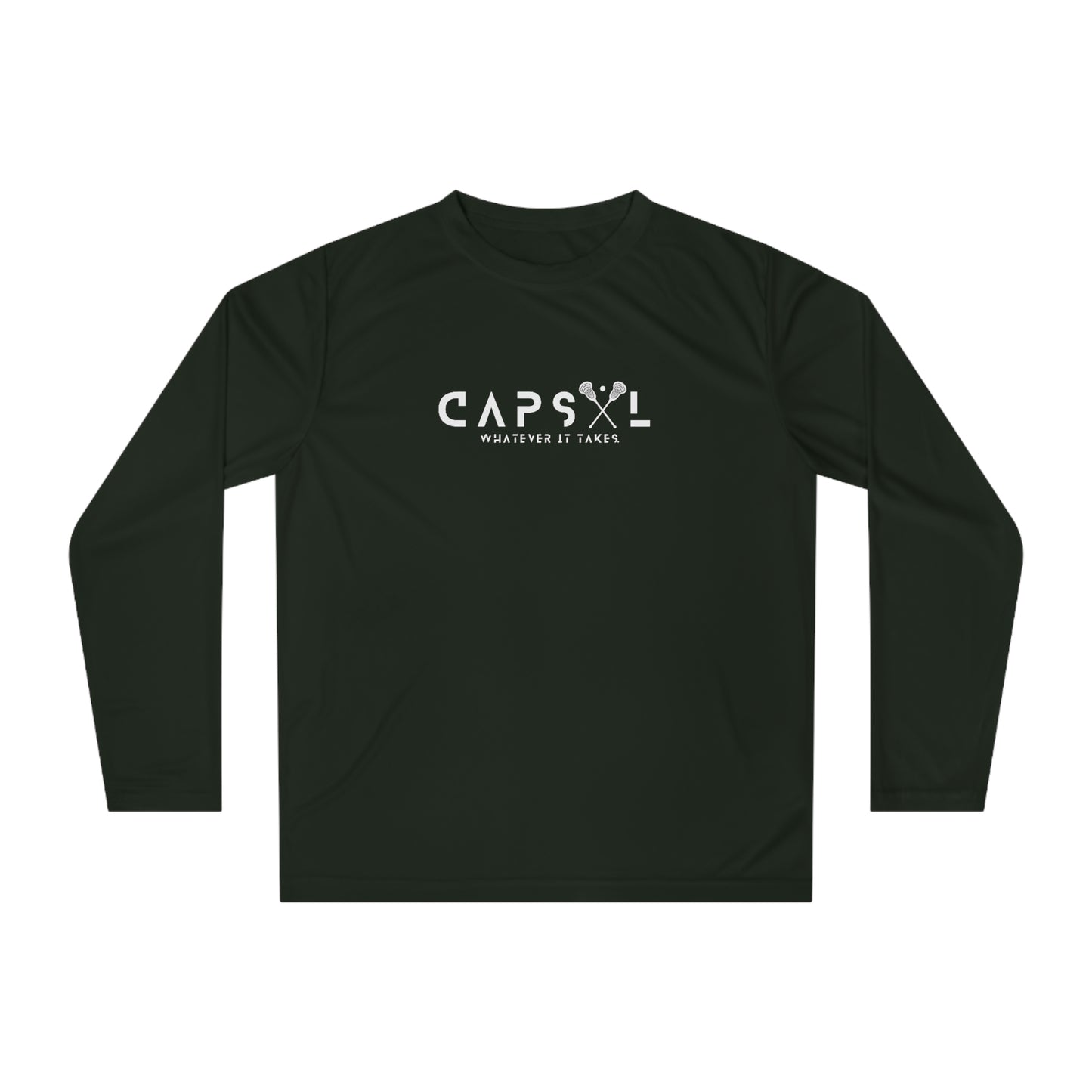 Lacrosse - black text - Performance Long Sleeve Shirt - basic