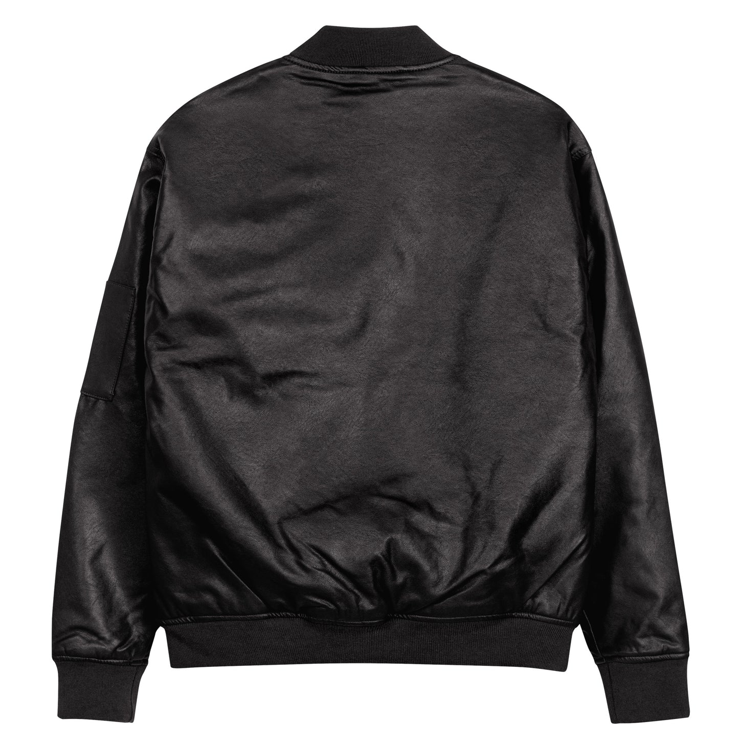 CapSol (front) - black thread - Leather Bomber Jacket