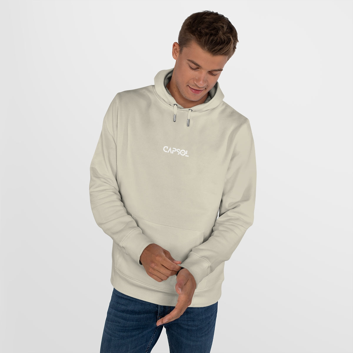 CapSol (front) - white text - King Hooded Sweatshirt