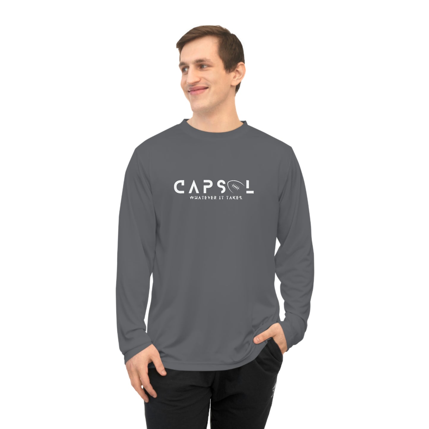 Football - white text - Performance Long Sleeve Shirt - basic