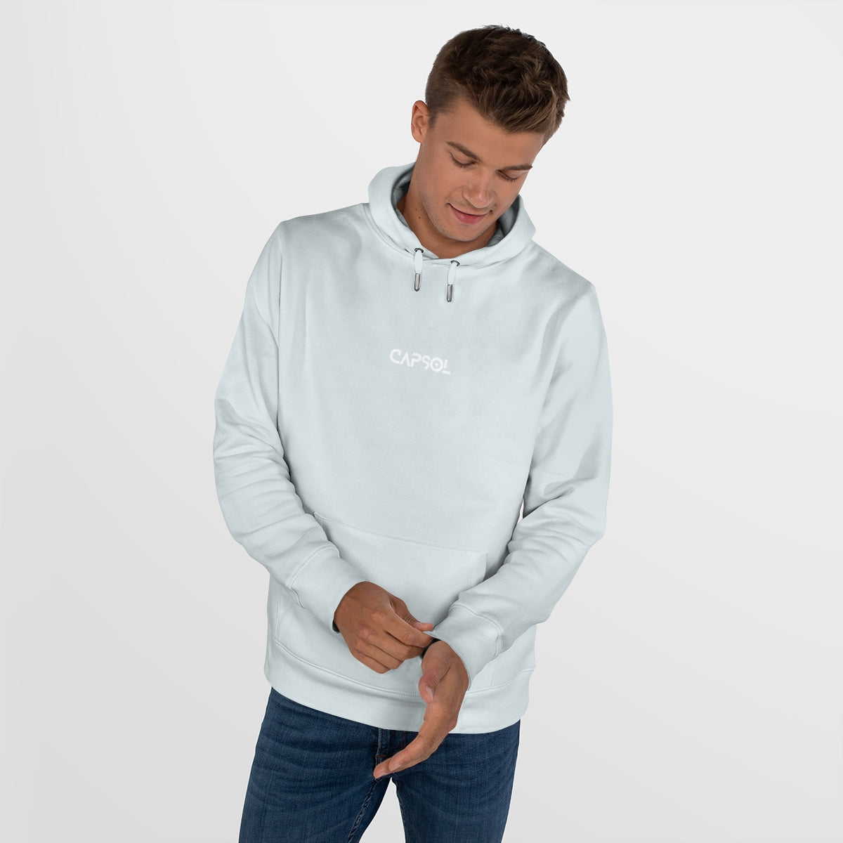 CapSol (front) - white text - King Hooded Sweatshirt