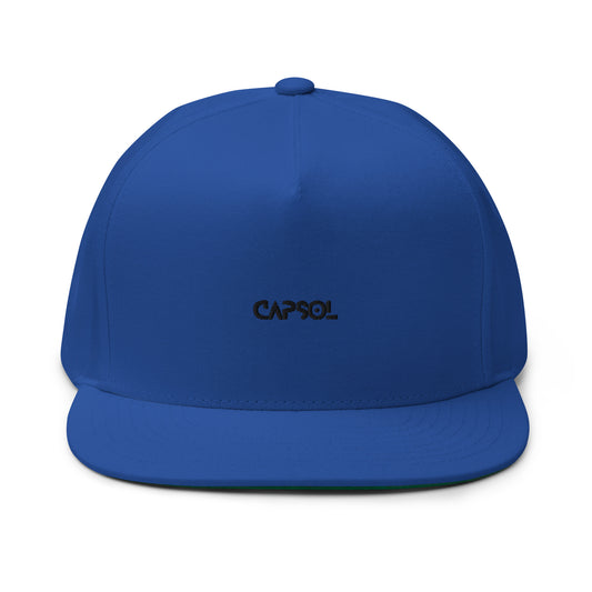 CapSol - black thread - Flat Bill Snapback