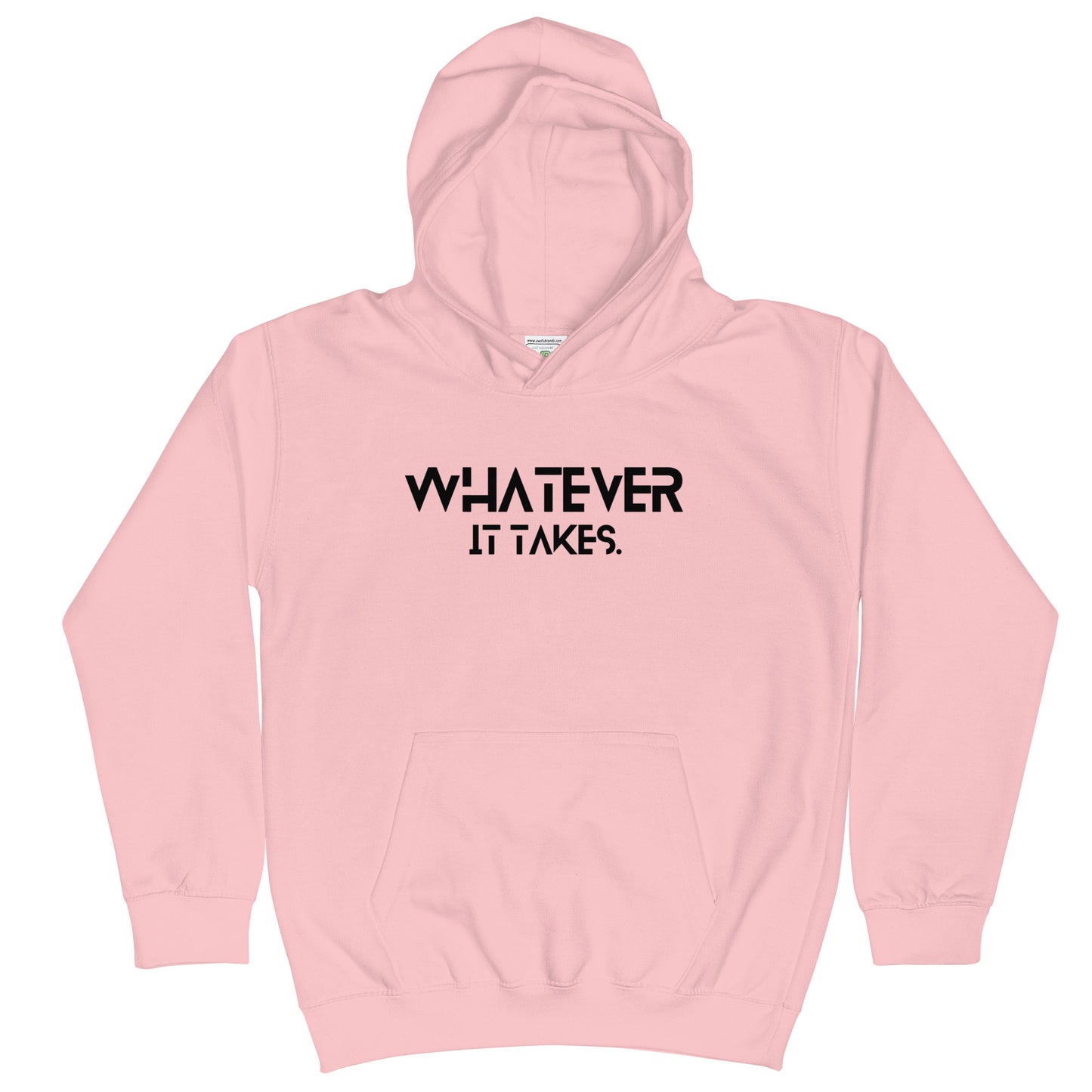 Whatever it takes (front) - black text - Kids Hoodie