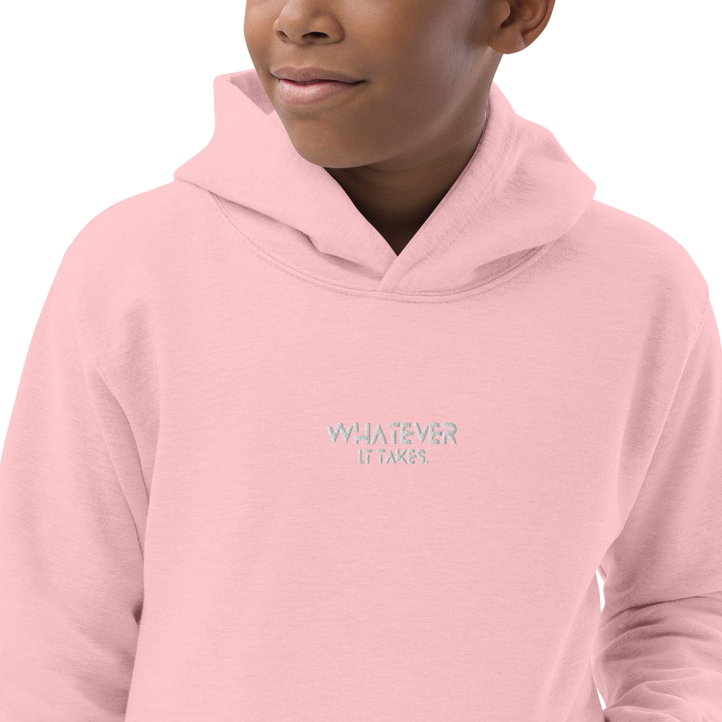 Whatever it takes (front) - white thread - Kids Hoodie