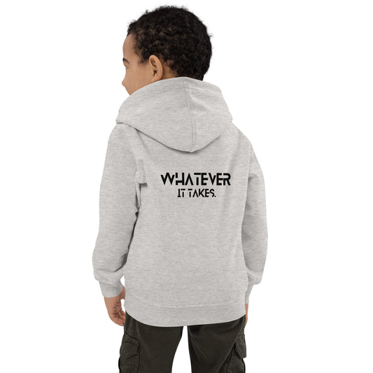 Whatever it takes (back) - black text - Kids Hoodie