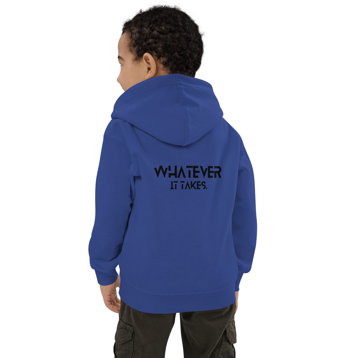 Whatever it takes (back) - black text - Kids Hoodie
