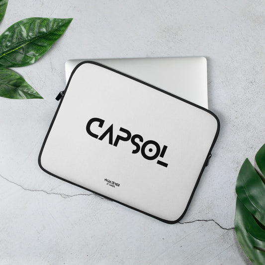 CapSol - black text - Laptop Sleeve