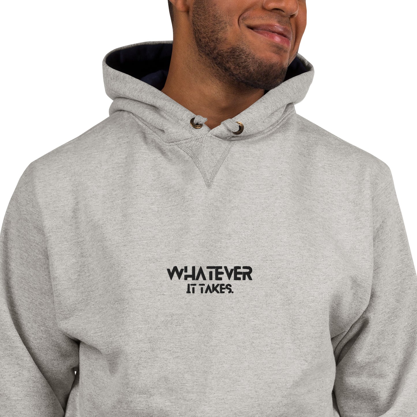 Whatever it takes (front) - black thread - CHAMPION Hoodie