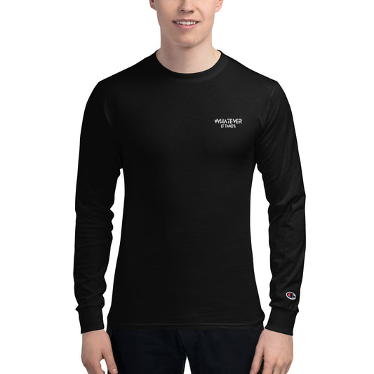 Whatever it takes (front) - b/w thread - Men's CHAMPION Long Sleeve Shirt