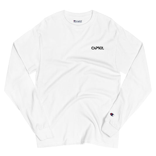 CapSol (front) - b/w thread - Men's CHAMPION Long Sleeve Shirt