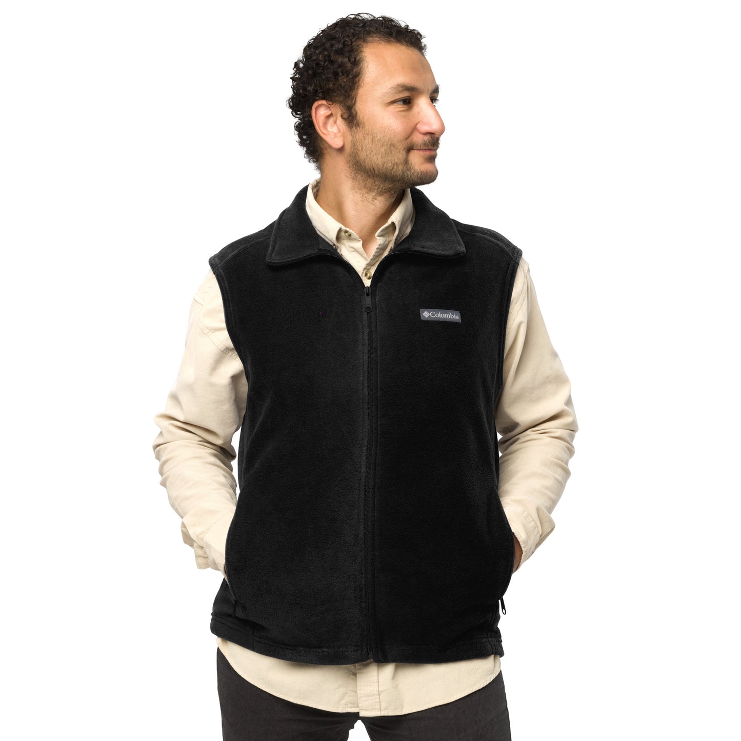 Whatever it takes (front) - black thread - Men’s Columbia fleece vest