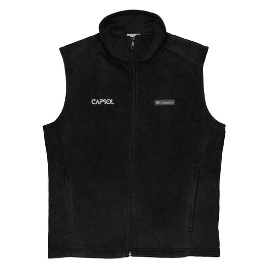 CapSol (front) - white thread - Men’s Columbia fleece vest