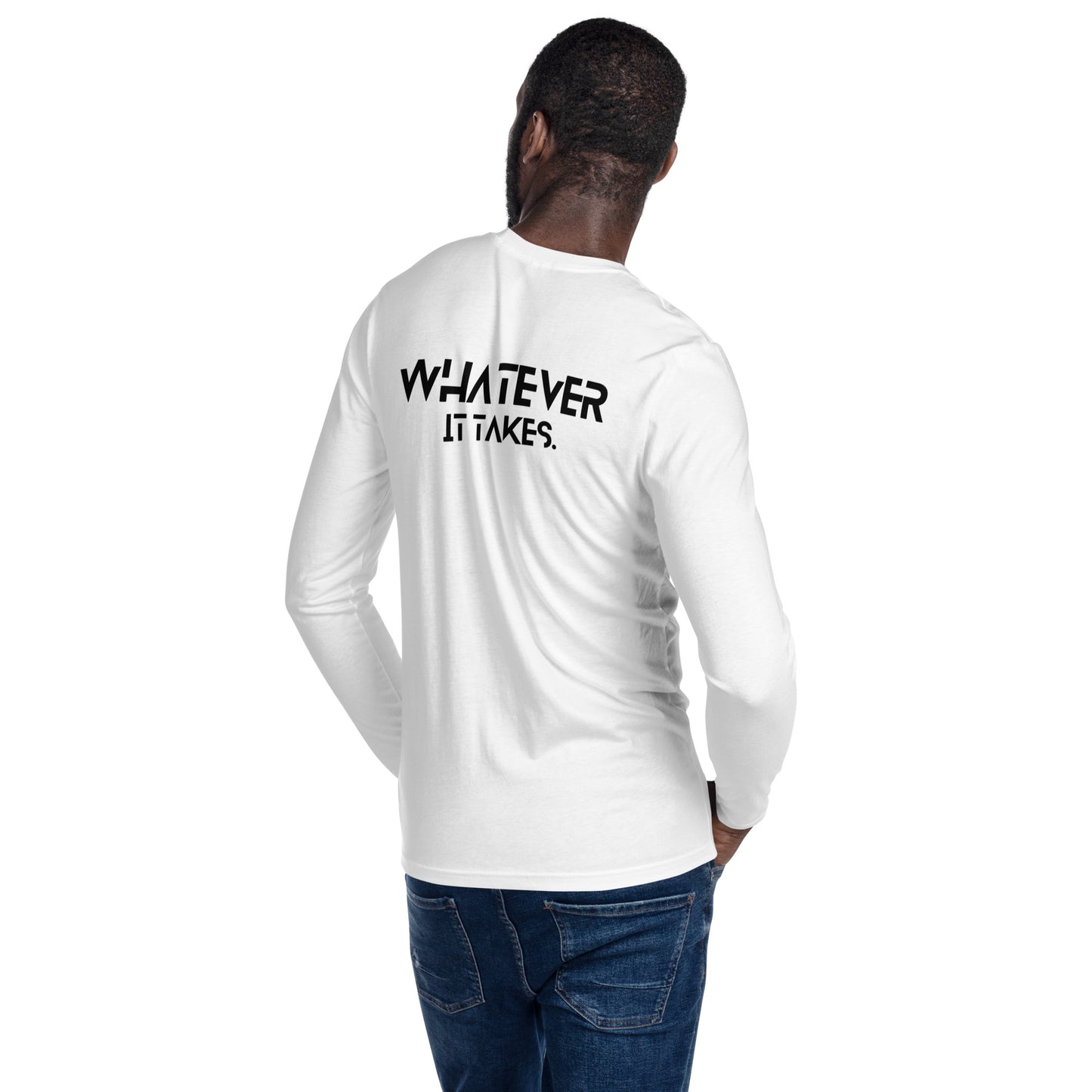 CapSol (front) / Whatever it takes (back ) - black thread - Long Sleeve Fitted Crew