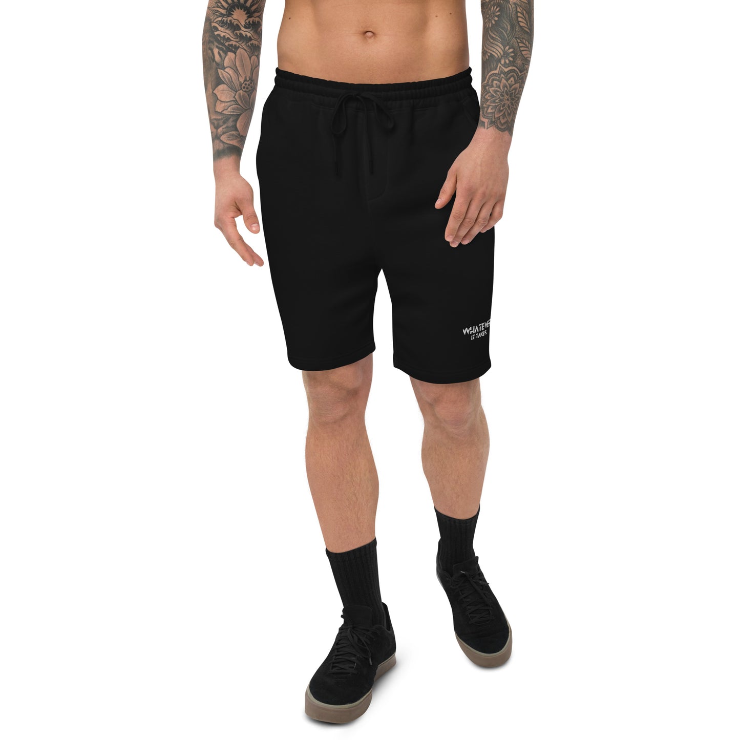 Whatever it takes (front left) - b/w thread - Men's fleece shorts INDEPENDENT