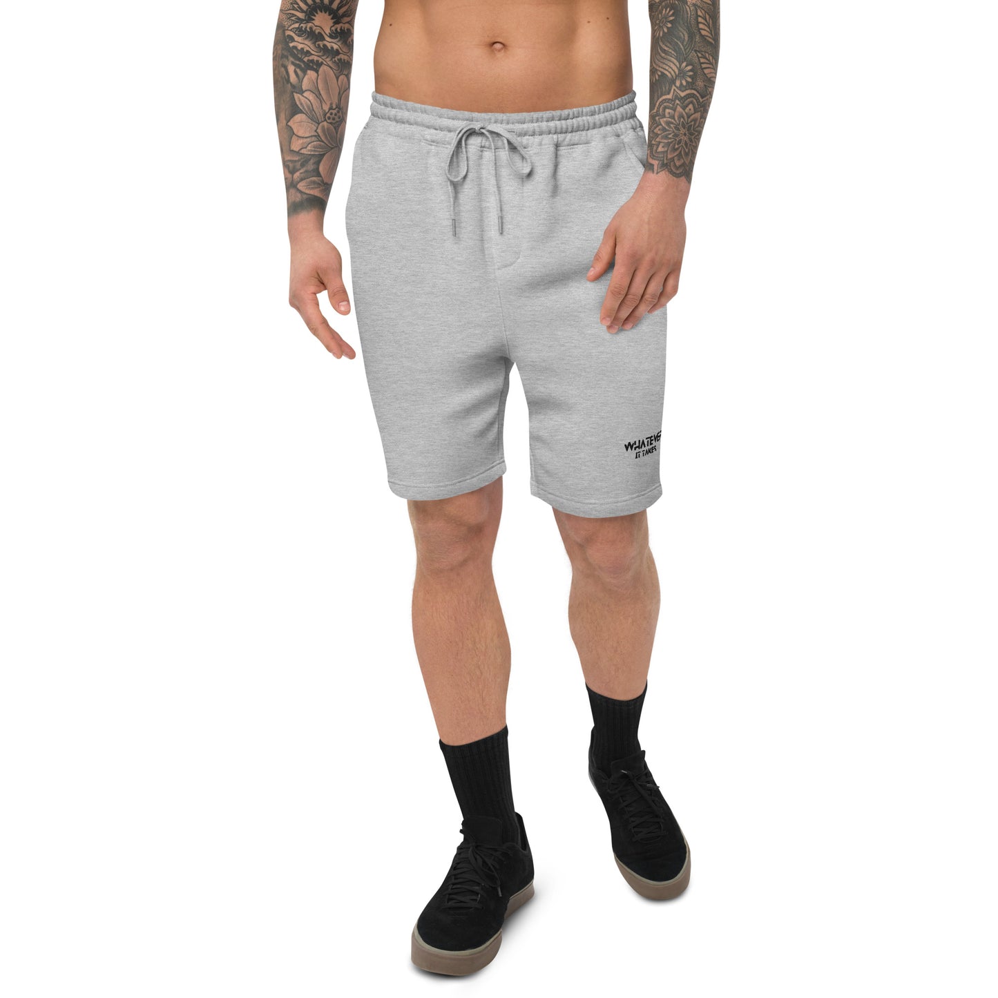 Whatever it takes (front left) - b/w thread - Men's fleece shorts INDEPENDENT