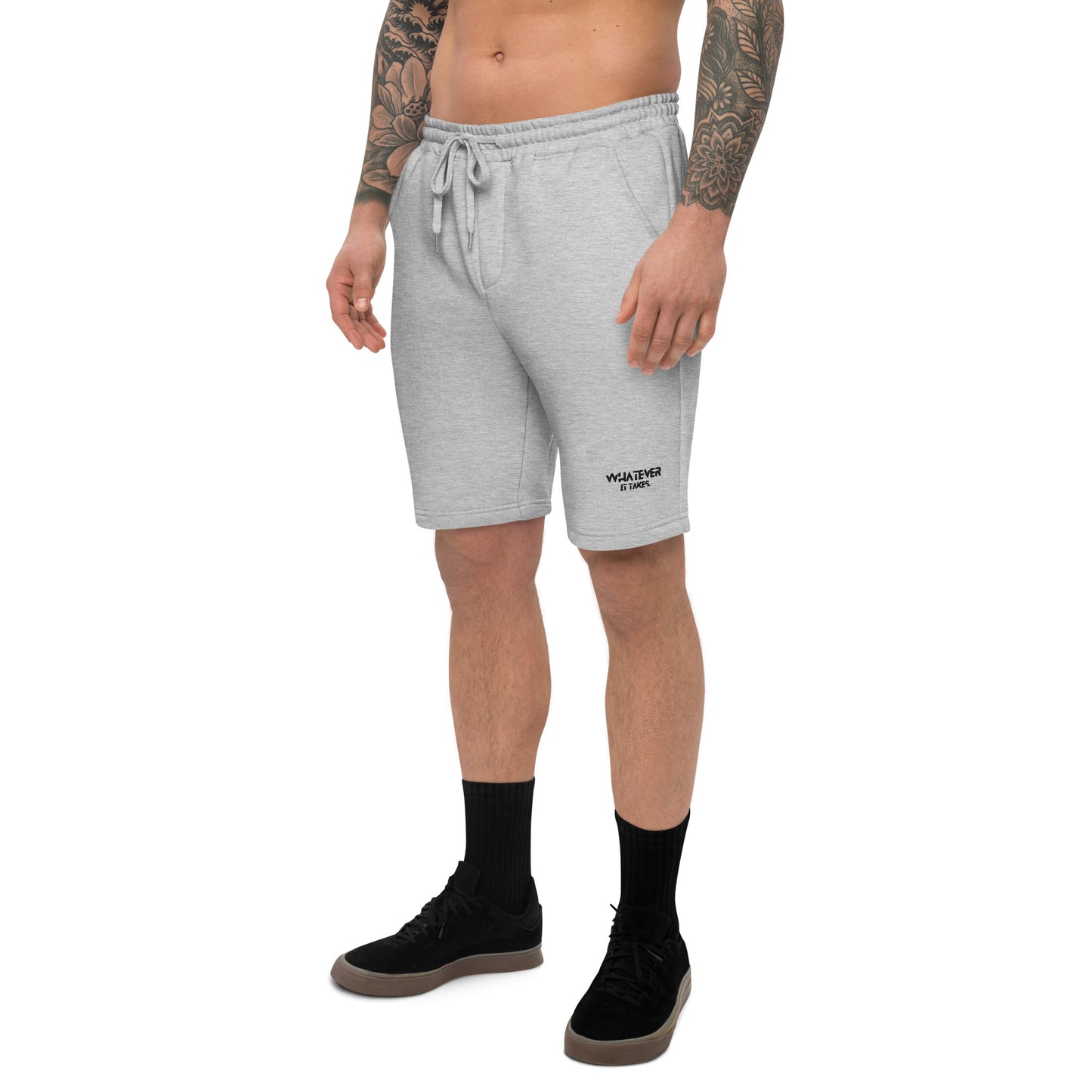 Whatever it takes (front left) - b/w thread - Men's fleece shorts INDEPENDENT