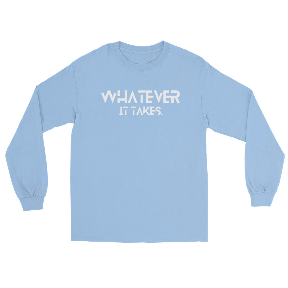 Whatever it takes (front) / CapSol (back) - white text - Long Sleeve Shirt - Gildan