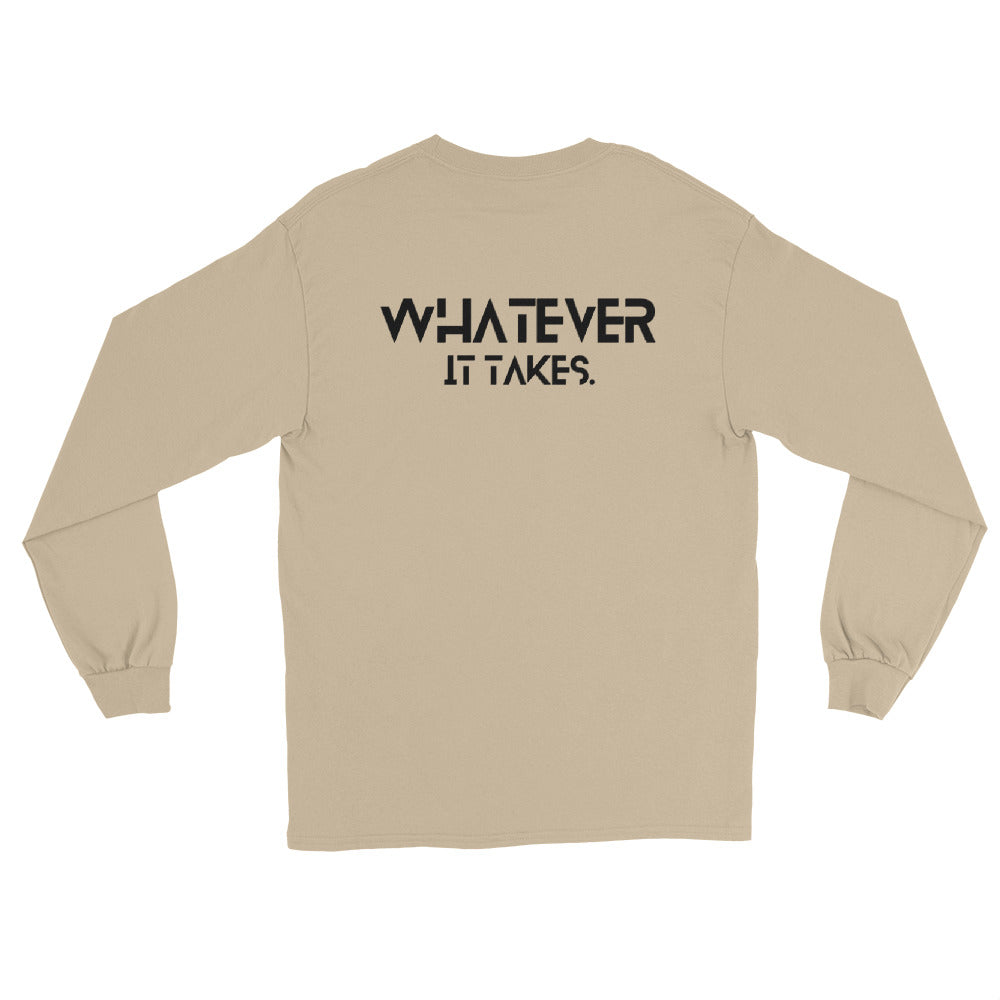 CapSol (front) / Whatever it takes (back) - black text - Long Sleeve Shirt - Gildan