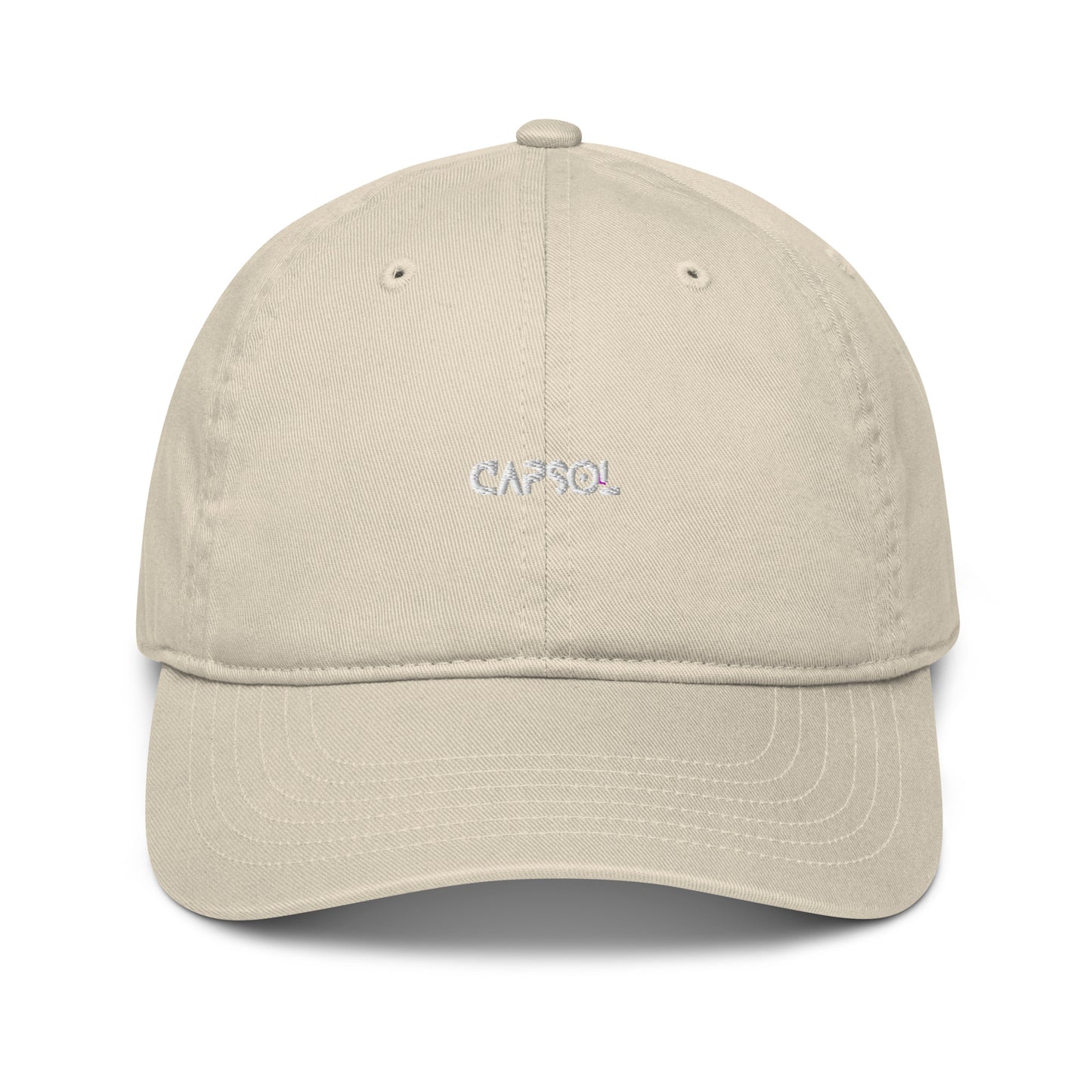 CapSol - white thread - Organic baseball hat