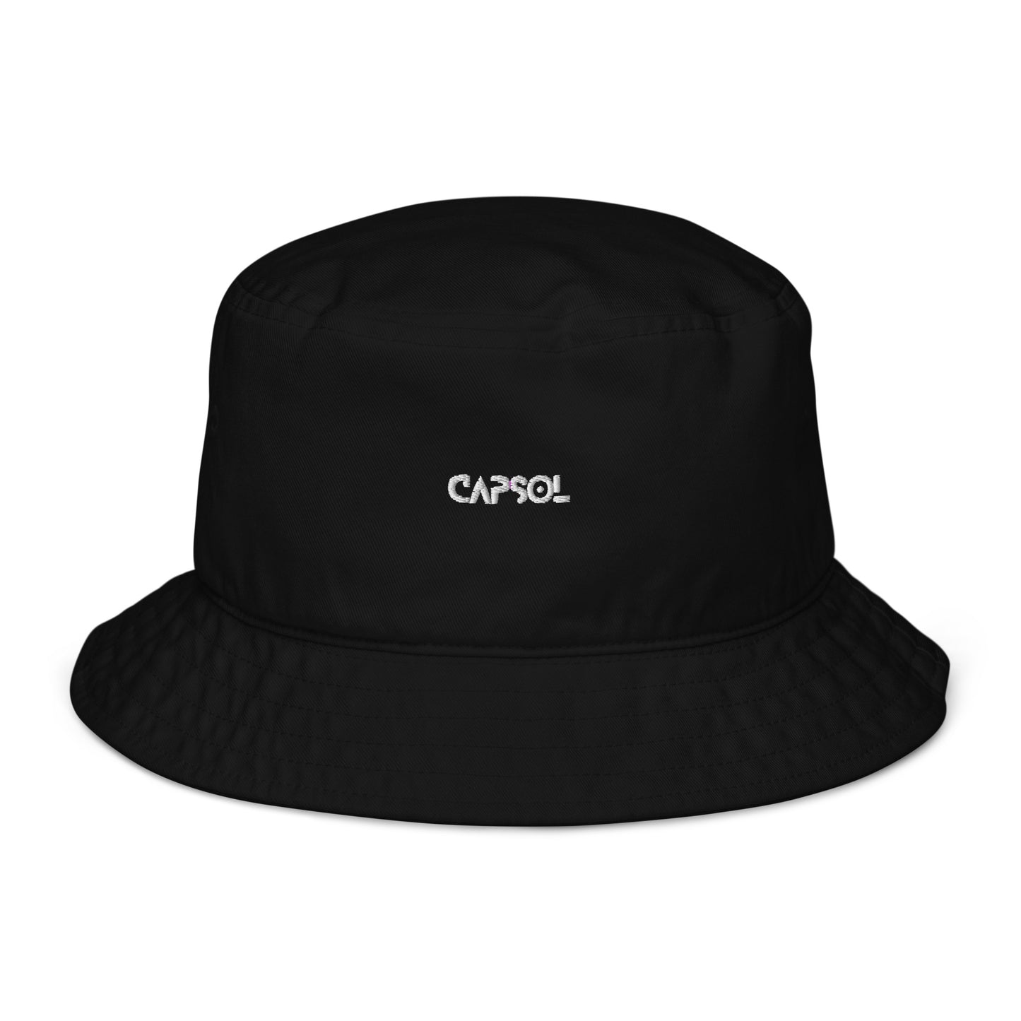 CapSol - white thread - Organic bucket hat