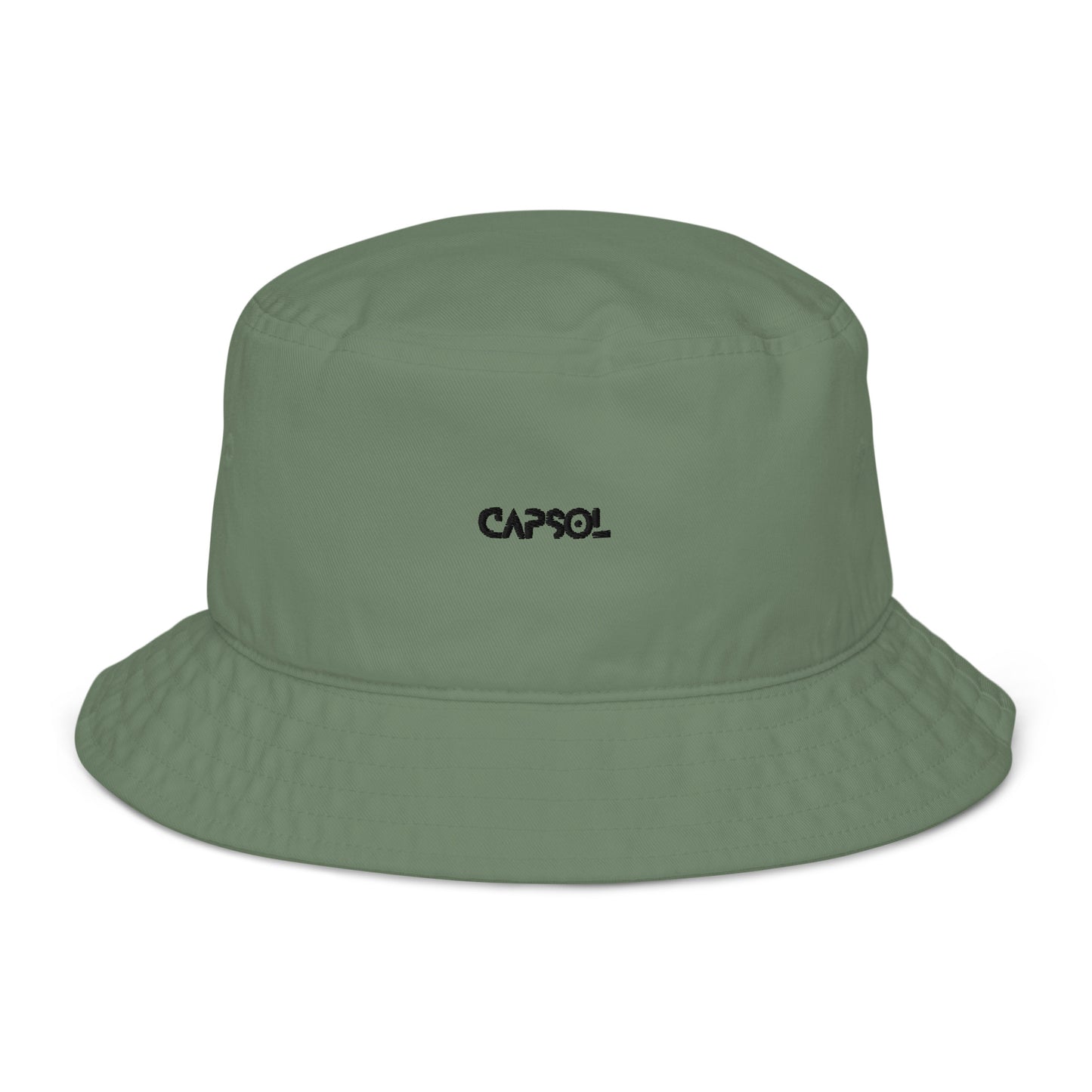 CapSol - black thread - Organic bucket hat