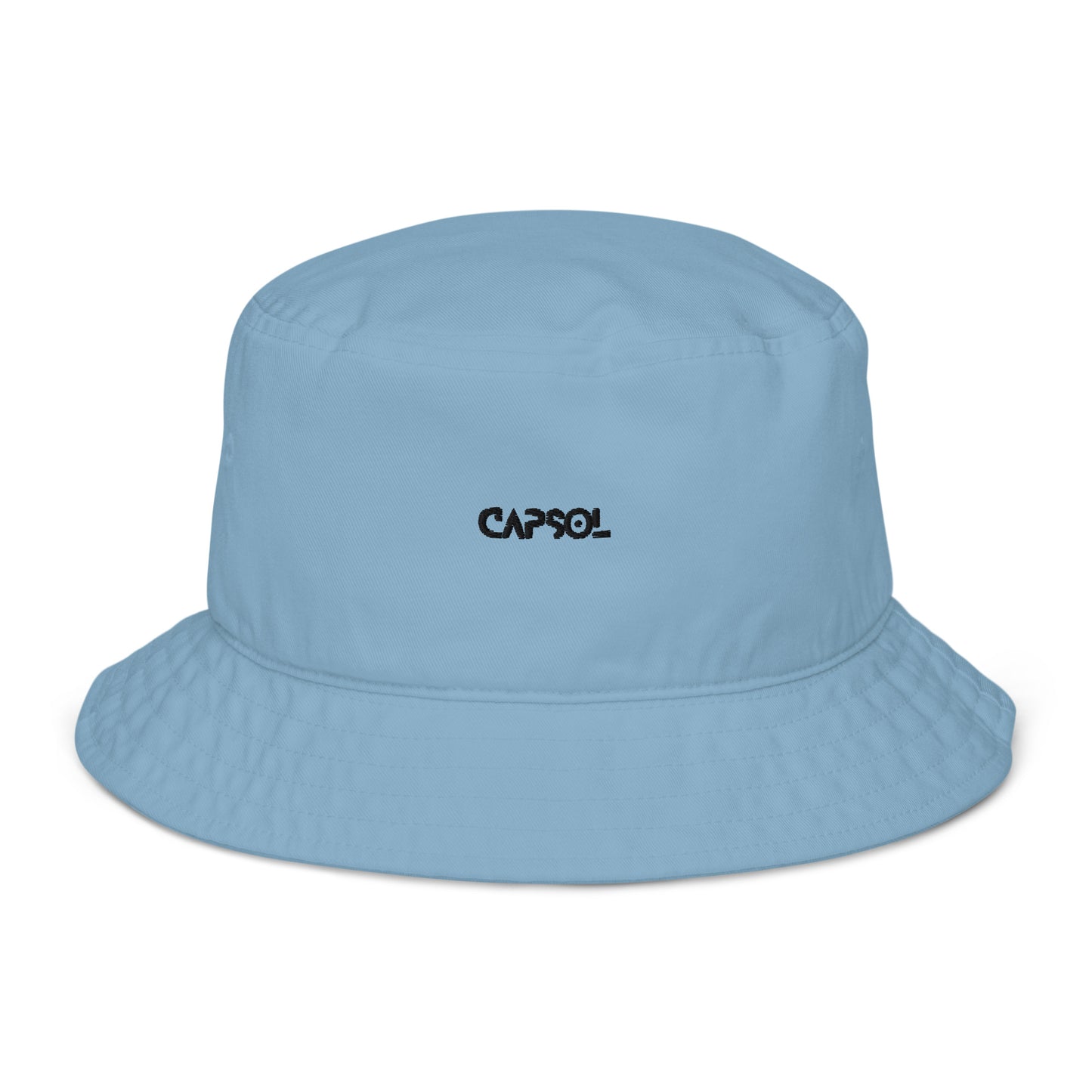 CapSol - black thread - Organic bucket hat