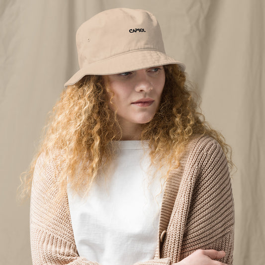 CapSol - black thread - Organic bucket hat