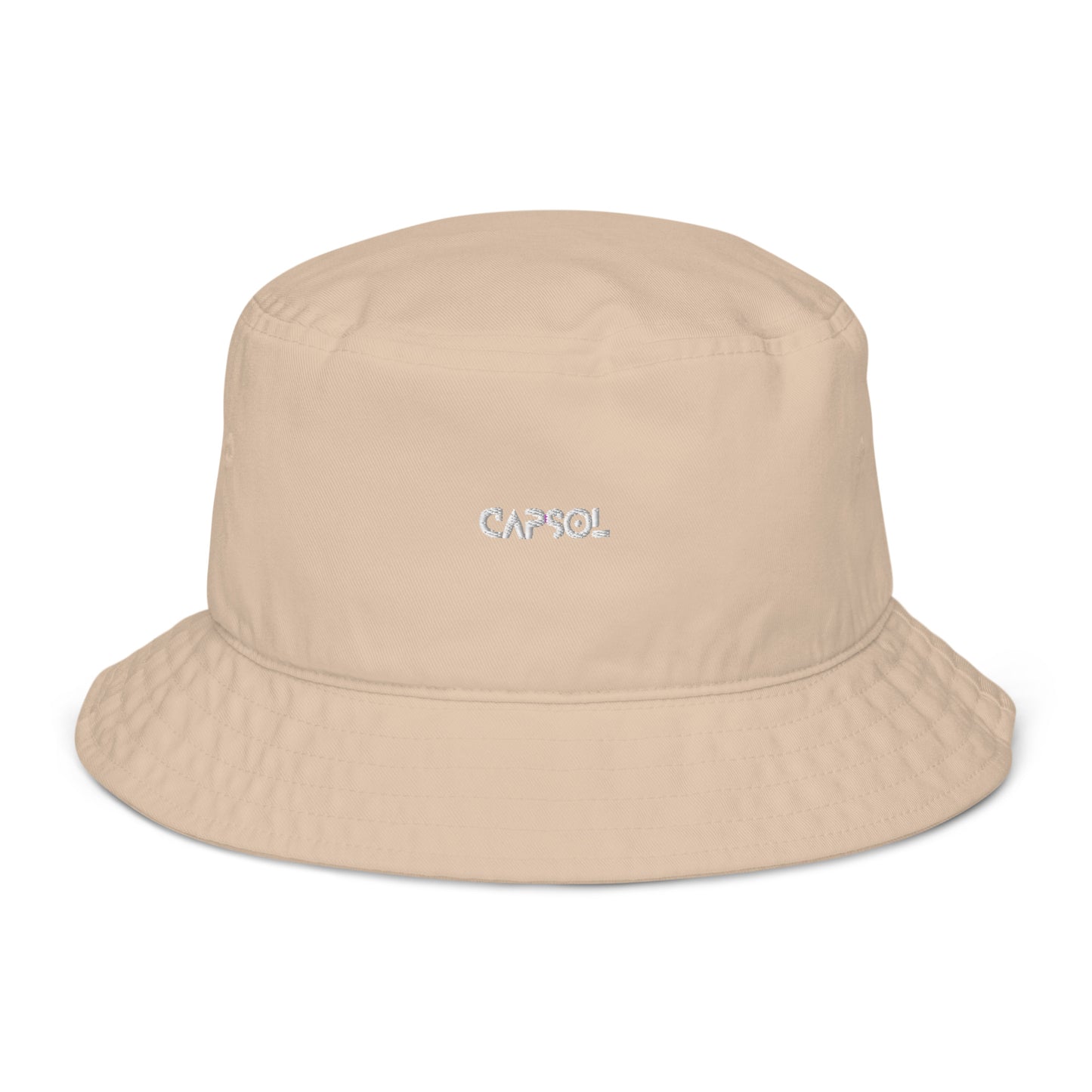 CapSol - white thread - Organic bucket hat