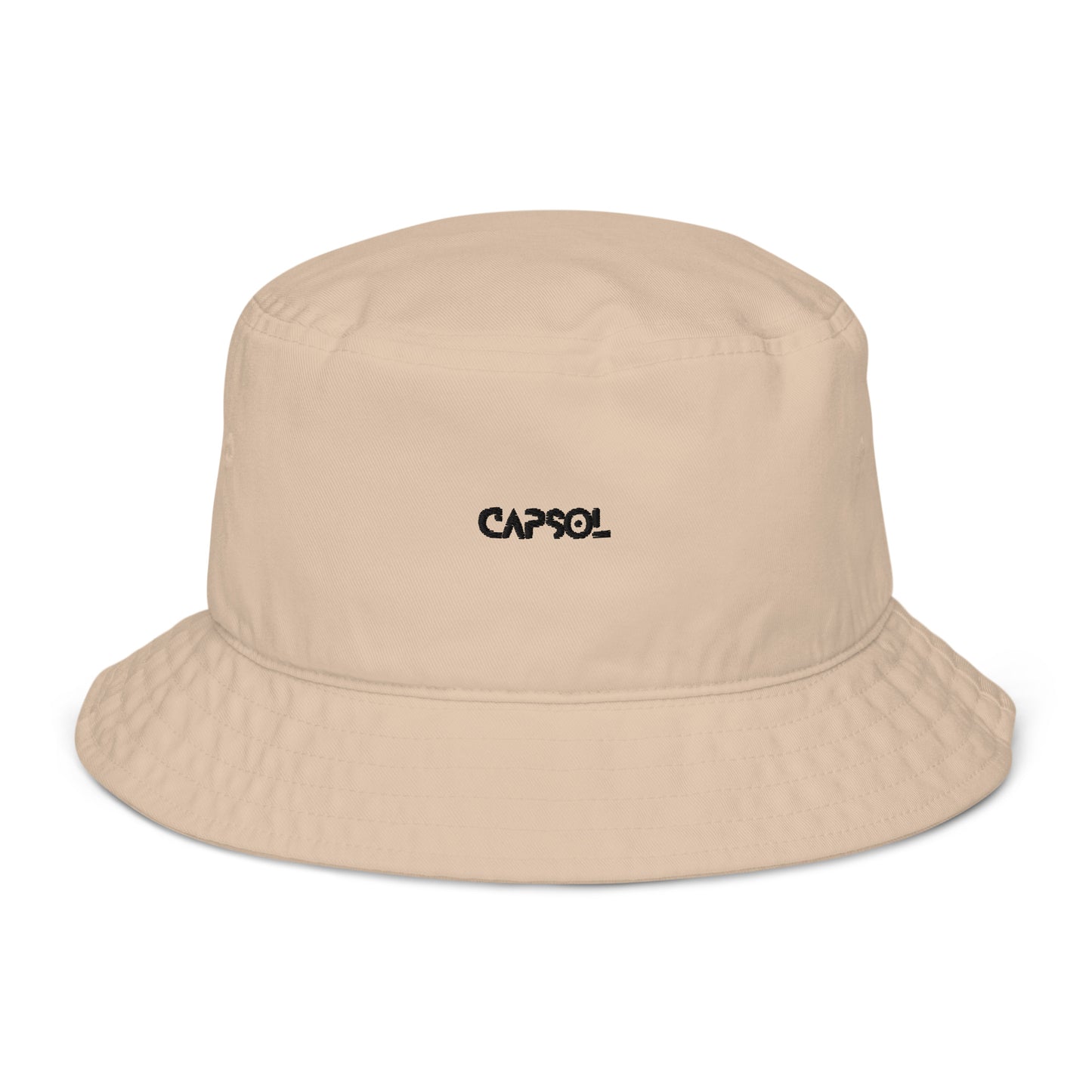 CapSol - black thread - Organic bucket hat