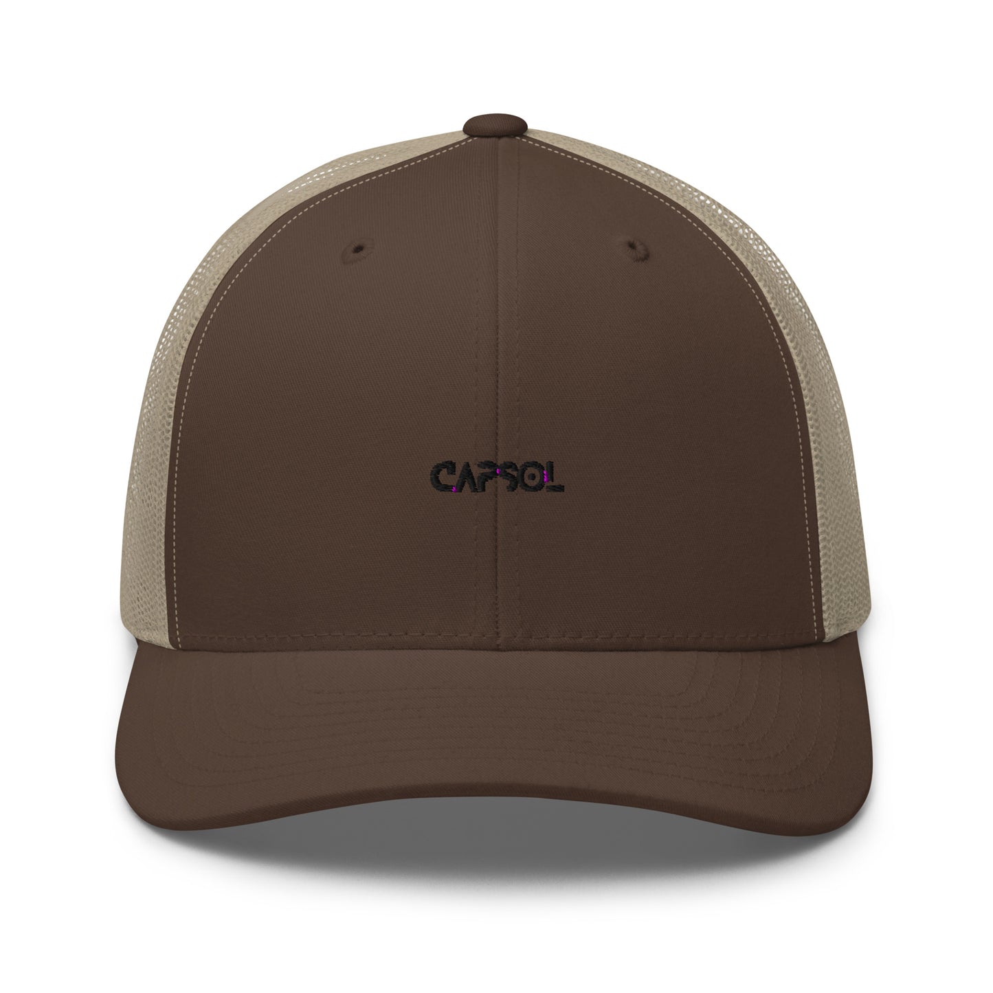 CapSol - black thread - Retro Trucker Cap