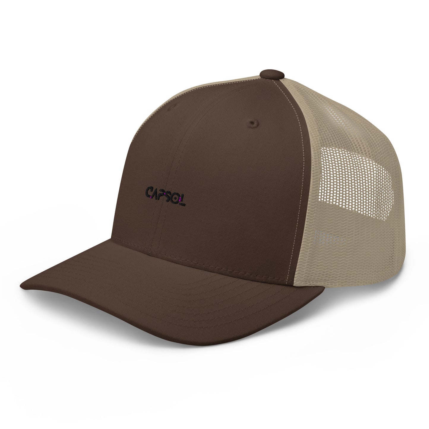 CapSol - black thread - Retro Trucker Cap