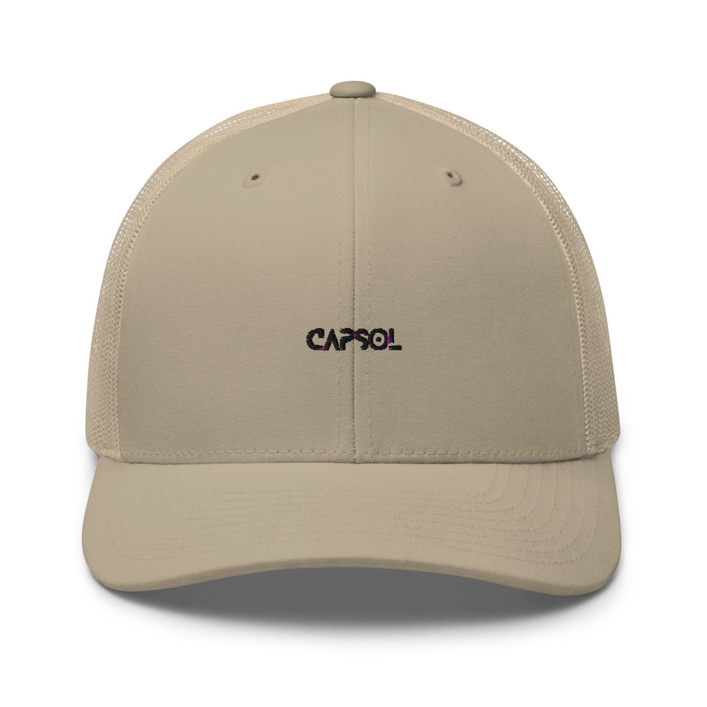 CapSol - black thread - Retro Trucker Cap