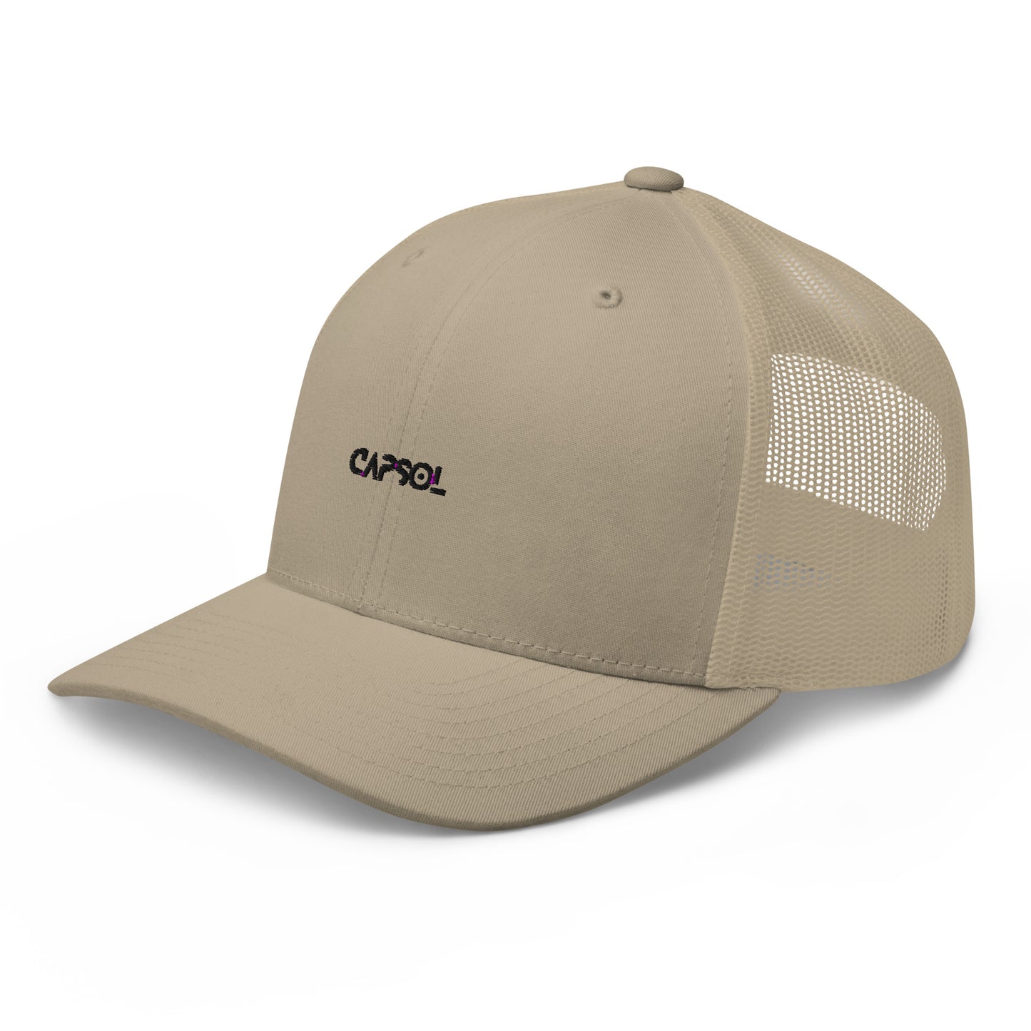 CapSol - black thread - Retro Trucker Cap