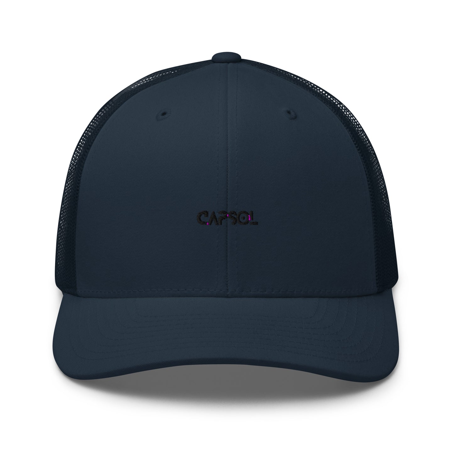 CapSol - black thread - Retro Trucker Cap
