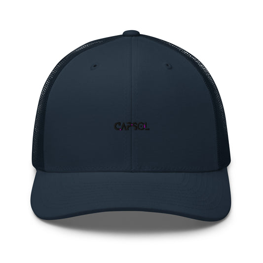 CapSol - black thread - Retro Trucker Cap