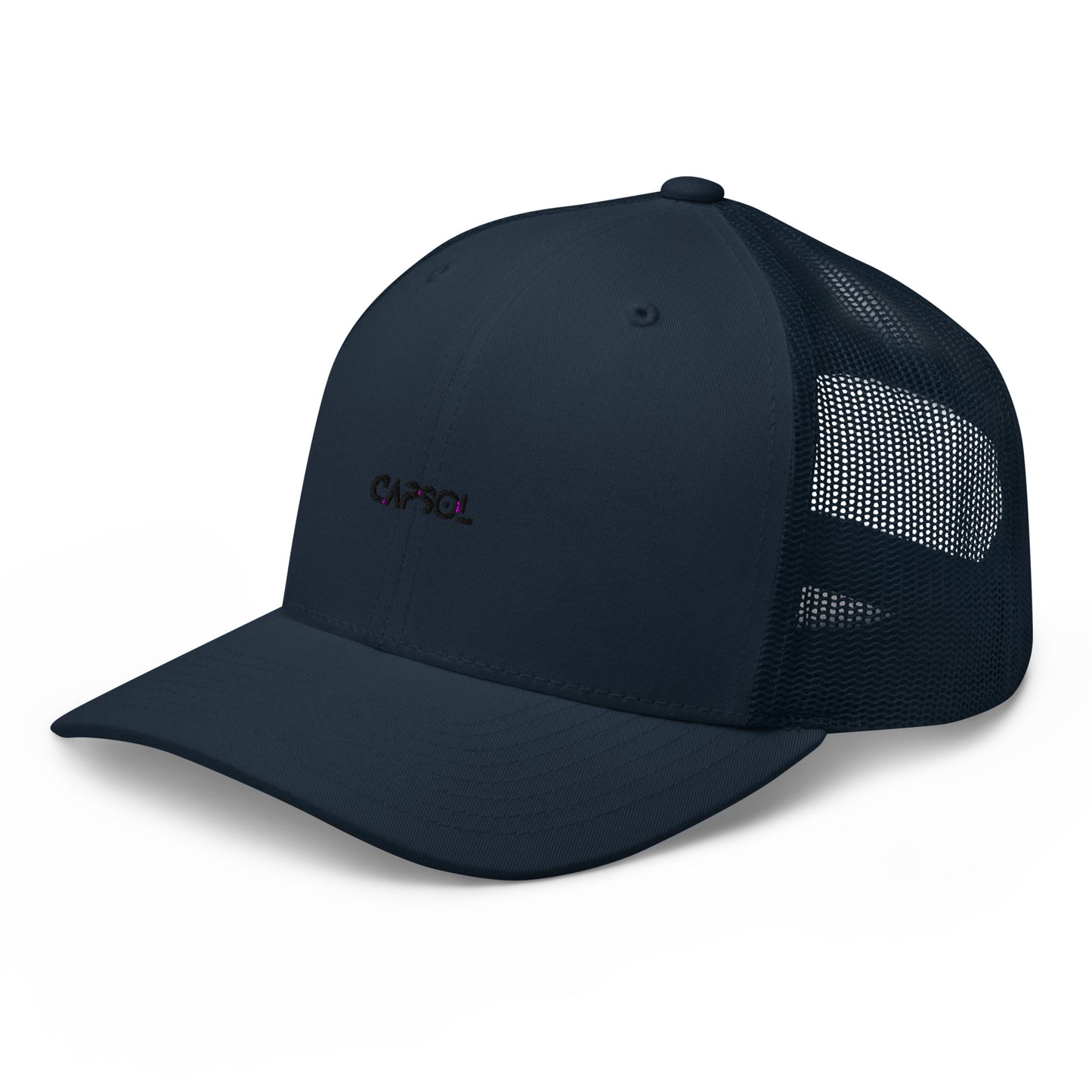 CapSol - black thread - Retro Trucker Cap