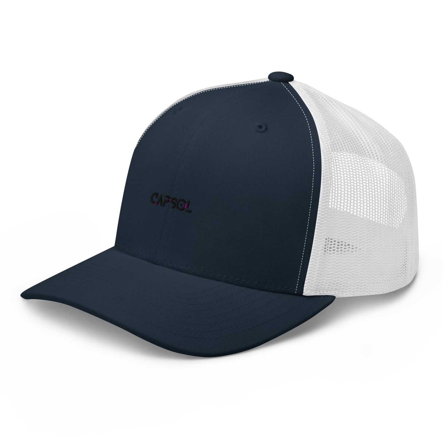 CapSol - black thread - Retro Trucker Cap