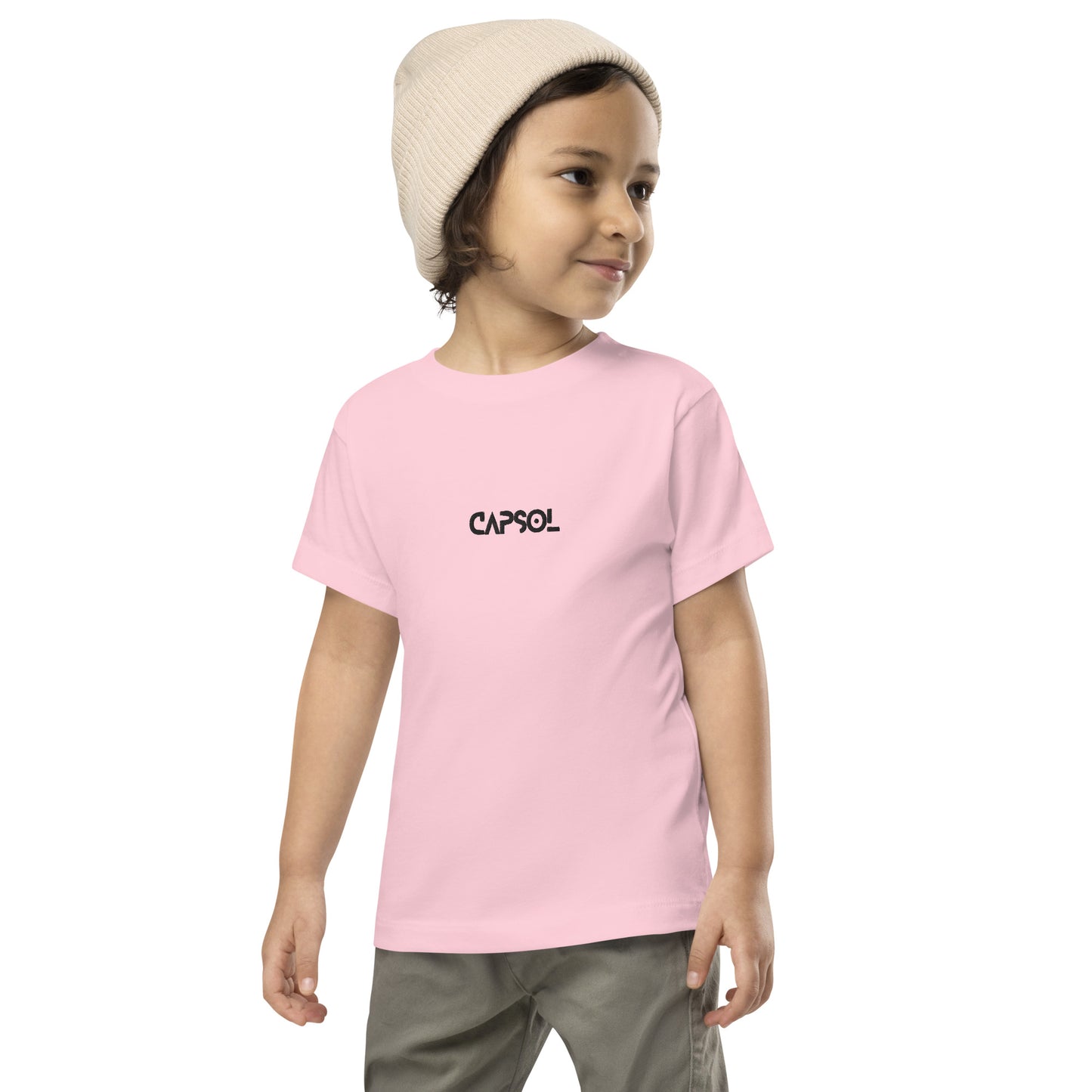 CapSol (front ) - black thread - TODDLER Short Sleeve Tee