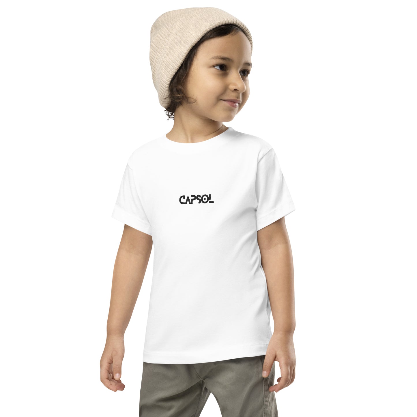 CapSol (front ) - black thread - TODDLER Short Sleeve Tee