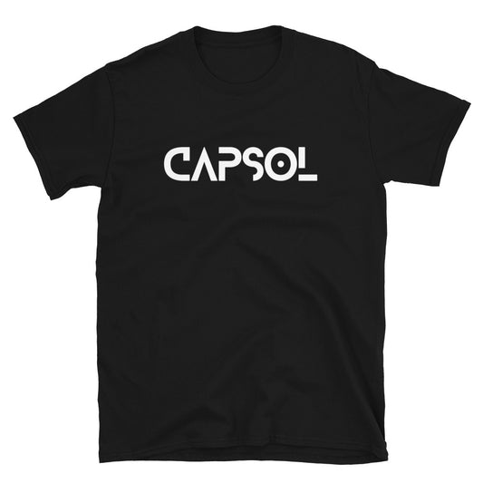 CapSol (front) - white text - Short-Sleeve Unisex T-Shirt - Gildan