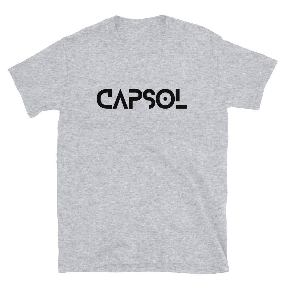 CapSol (front) - black text - print - Short-Sleeve Unisex T-Shirt - Gildan